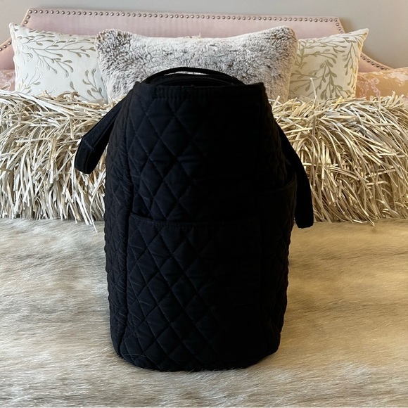 VERA BRADLEY Iconic Microfiber Baby Diaper Bag Black Paisley Interior Tote - Picture 10 of 14